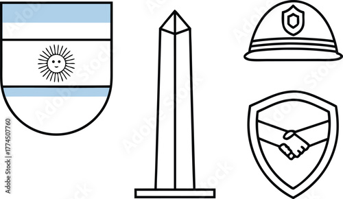 Day of National Sovereignty Celebration in Argentina Illustration. Argentina Sovereignty Day Patriotic Celebration Artwork. National Sovereignty Day Argentina Cultural Concept. Argentine Flag