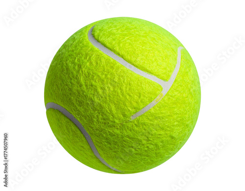  Ultra-Realistic Padel Ball – Neon Green with Sharp Details PNG