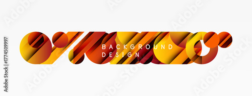 Abstract dynamic waves, orange hues, modern background design. Text reads background design within central shape.