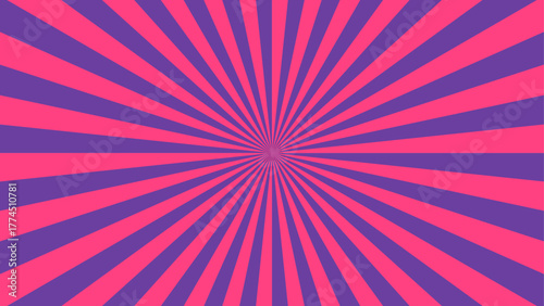 Sunburst Background with Pastel Peach, Deep Violet, and Magenta — Modern Abstract Vector Design