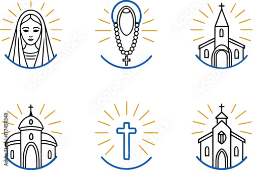 Immaculate Conception Day Celebration in Argentina Illustration. Argentina Immaculate Conception Religious Holiday Artwork. Catholic Feast of Immaculate Conception in Argentina Design