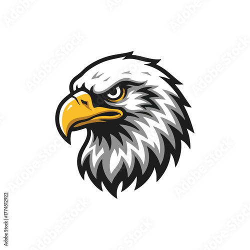 Futuristic cyborg arm with a clenched fist holding a symbol of electric power, a mascot design for technology or gaming