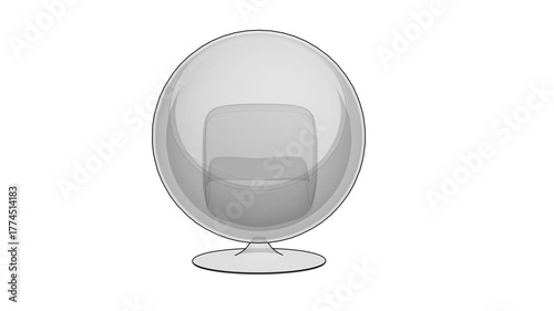 white office chair isolated