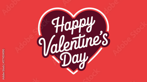 Happy valentines day heart greeting card design