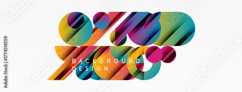 Abstract colorful ribbon design. Dynamic shapes create modern background, suitable for various projects. Bright hues offer visual interest.