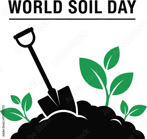 World soil day illustration promoting sustainable soil management and its importance for food security and ecosystems