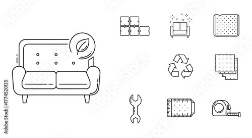 eco-friendly sofa design promoting sustainable furniture manufacturing designed for minimalist living rooms illustrating environmental responsibility in interior decor