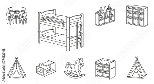 kids room furniture a drawn black and white furniture collection for childrens room offering a variety of storage and play options perfect for interior designs