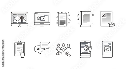 online learning resources webinars and consultations via monitors and smartphones with document approval for educational technology and academic research