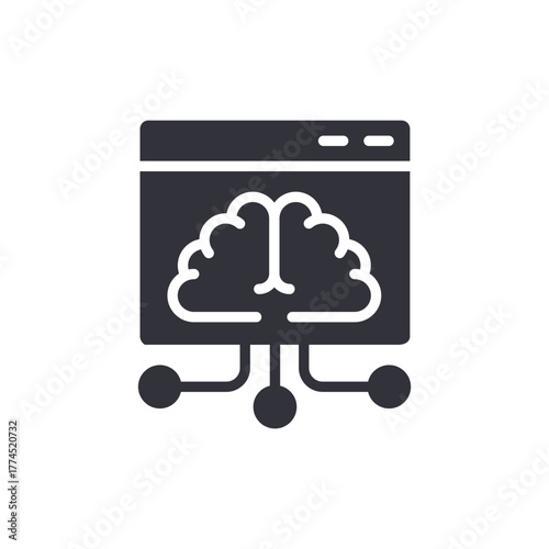 Website Artificial Brain Intelligence Connection Icon