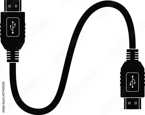 Universal usb c to micro usb adapter cable connector for charging and data transfer vector