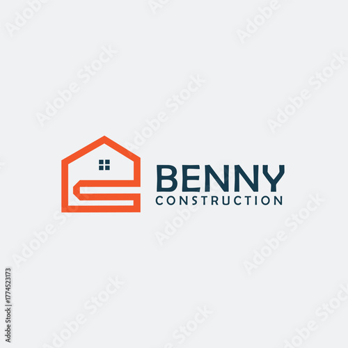 B letter vector Logo design  for construction, home, real estate, building, property.