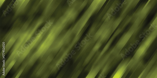 Abstract diagonal brush strokes in shades of olive green and dark forest green creating a textured, organic, and dynamic background pattern with a painterly effect and soft focus