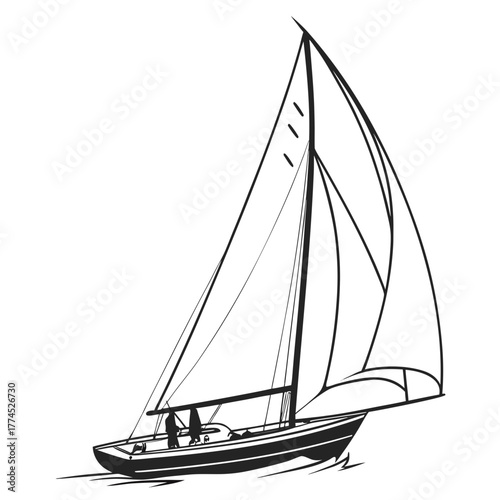 silhouette of a sailing ship