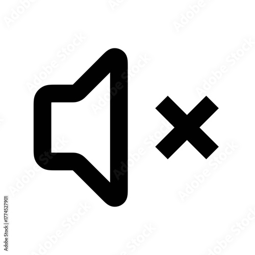 Mute icon vector UI
