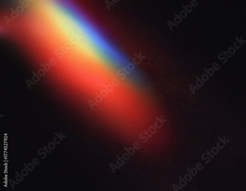 Wallpaper Mural grainy colorful warm rainbow red light leaks on black background with dust texture abstract damaged scratched retro film analog effect for using over photos as overlay or screen filter Torontodigital.ca
