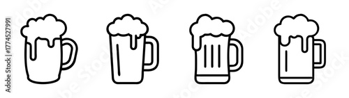 Vector beer mug illustration scalable svg icon beverage drink