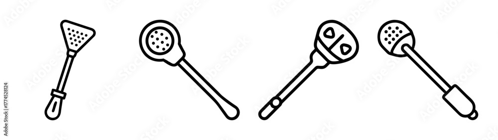 Obraz premium Stylish cocktail stirrer vector illustration for bar and drinks