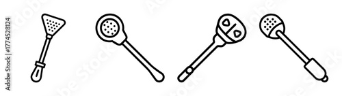 Stylish cocktail stirrer vector illustration for bar and drinks