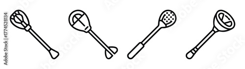 Sleek cocktail stirrer vector illustration for bar and drink graphics