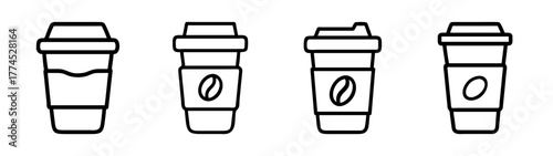 Vector coffee cup illustration for morning brew and cafe graphics