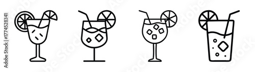 Refreshing gin and tonic with lime vector illustration