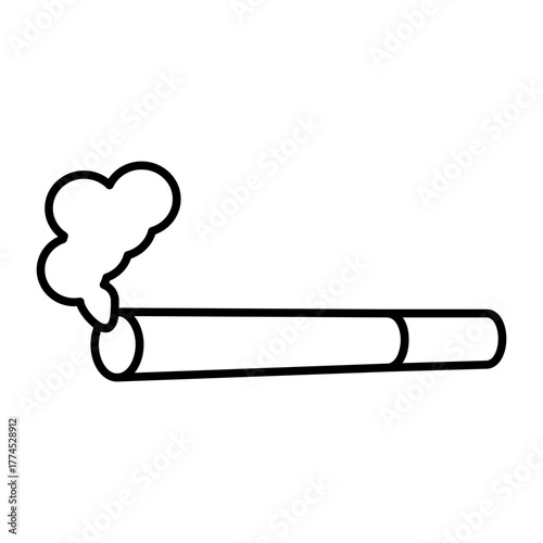 cigarette icon, simple flat style, vector illustration, symbol, pictogram design logo template, for ui or ux isolated on white for mobile app, editable