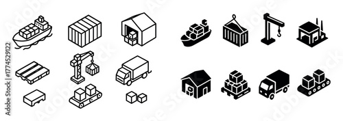 Isometric Transport Icons