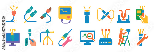 Fiber Optic System Icons