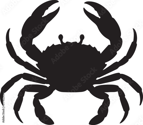 Silhouette crab transparent