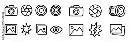 Photography Symbols Grid