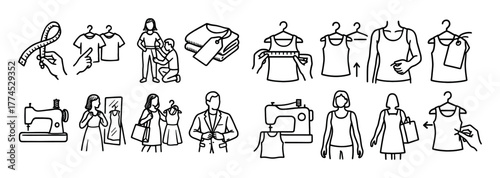 Clothing Size Icon Grid