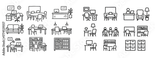 Office Furniture Icons