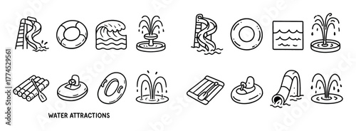 Water Attraction Icons