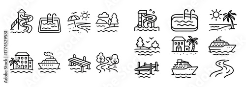 Water Attraction Icons