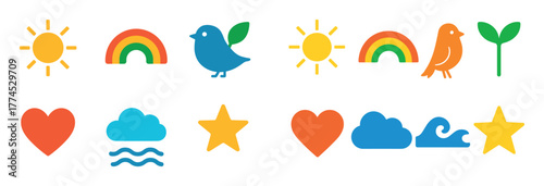 Colorful Spring Symbols