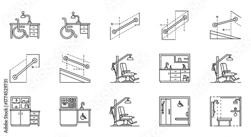 accessible design elements wheelchair-friendly workspaces ramps with grab bars and adapted bathrooms essential for inclusive living environments