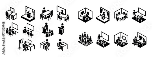 Monochrome Work Icons