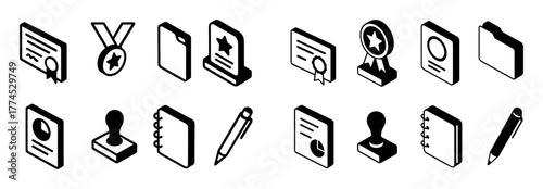 Isometric Achievement Icons