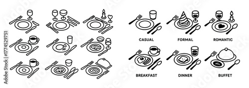Table Setting Icons