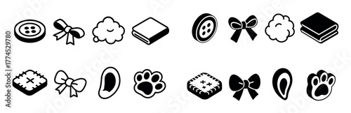 Isometric Soft Toy Icons