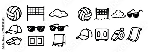 Beach Volleyball Icons
