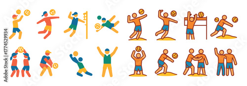 Beach Volleyball Icons