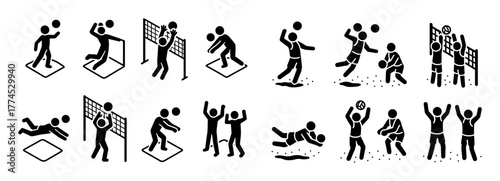 Beach Volleyball Icons