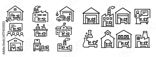 Hand-drawn Doodle Icon Grid