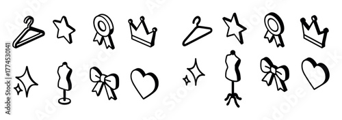 Isometric Fashion Icons