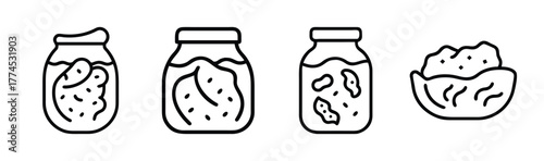 Fermented kimchi vector illustration scalable icon food graphics