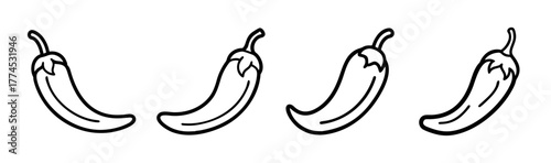 Jalapeño pepper vector illustration food ingredient scalable graphic