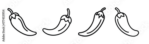 Jalapeño pepper vector illustration scalable icon food graphics