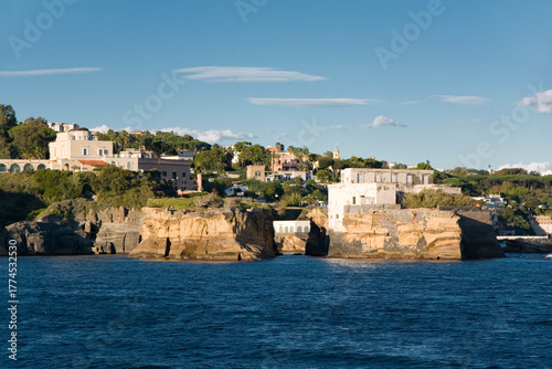 Gaiola island in the gulf of Naples, Italy